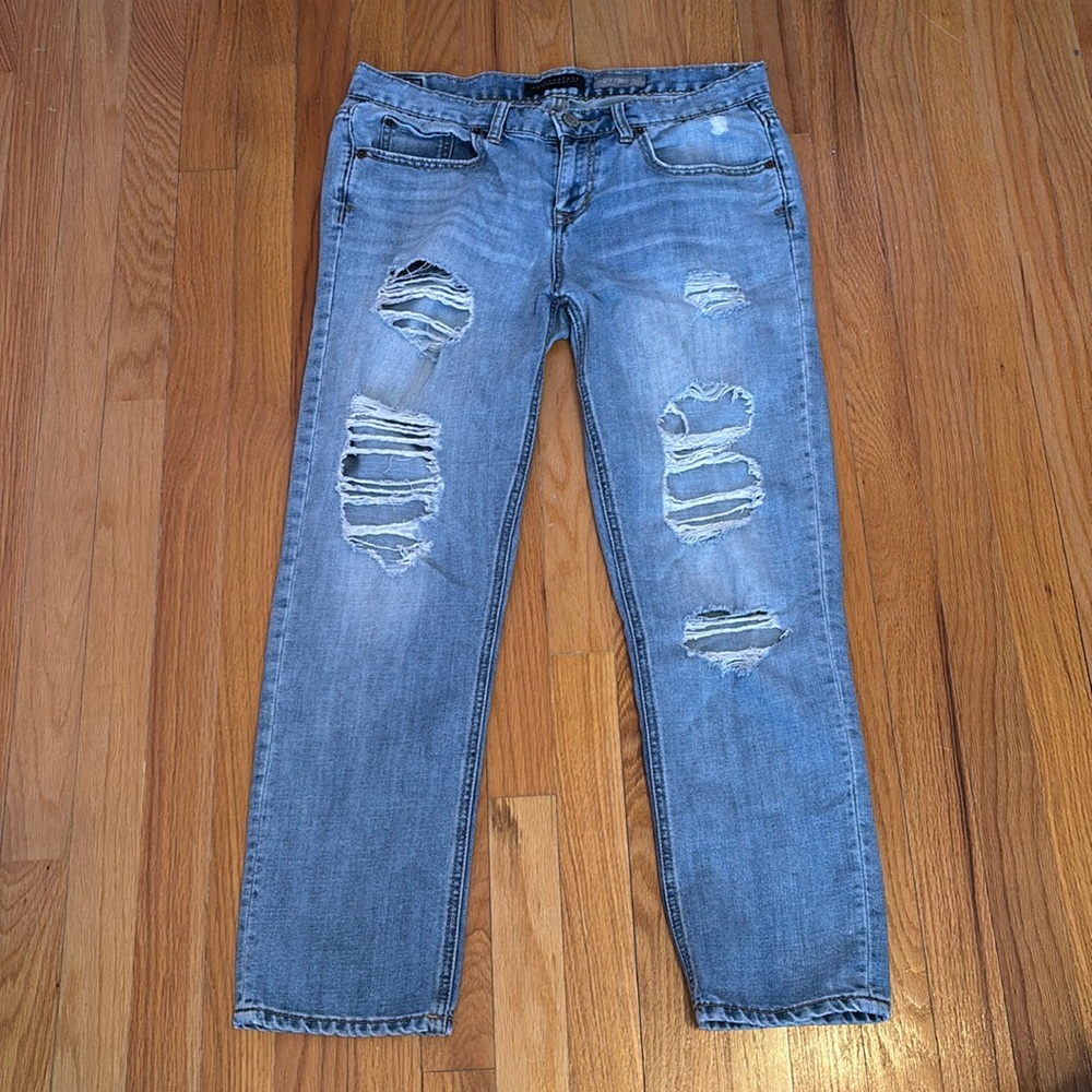 Aeropostale Boyfriend Distressed Medium Wash Jeans- Size 8